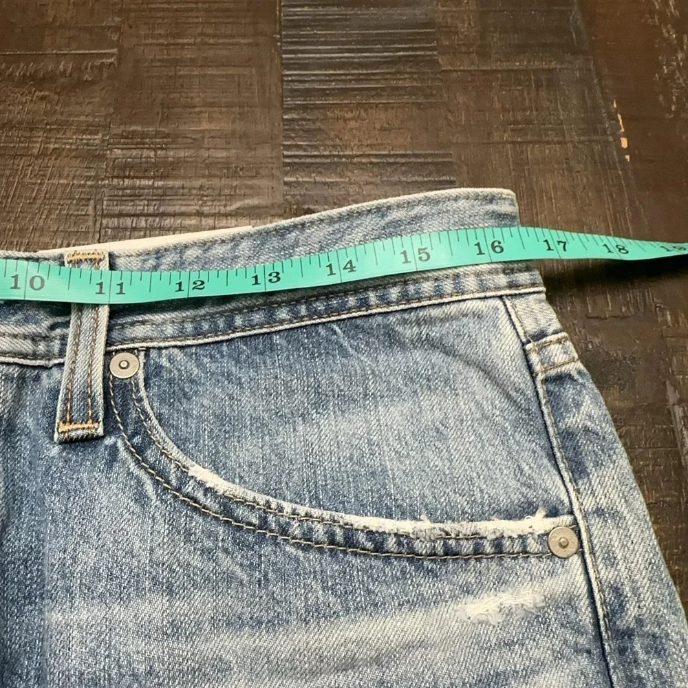 AG Jeans Mens 32x33 Light Wash Blue The Graduate Tailored Leg Distress Denim
